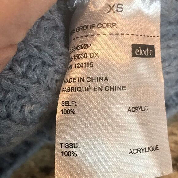 Elodie Blue Sweater Size XS Acrylic - Picture 6 of 9